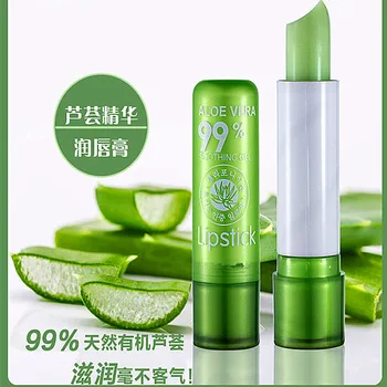 

1PCs Aloe Vera Color Changing Lipstick Glitter Clear Lipstick Long Lasting Nourishing Lipstick Lip Moisturizer Tube Makeup