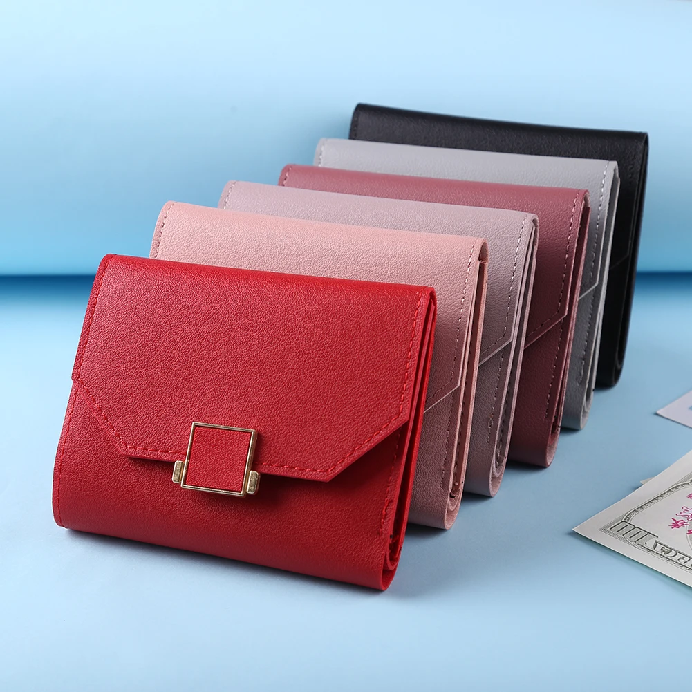 Elegant Women Wallet Multi-Slots ID Credit Card Holder Female Soft Pu Leather Pocket Organizer Girls Coin Bag Travel Lock Purses