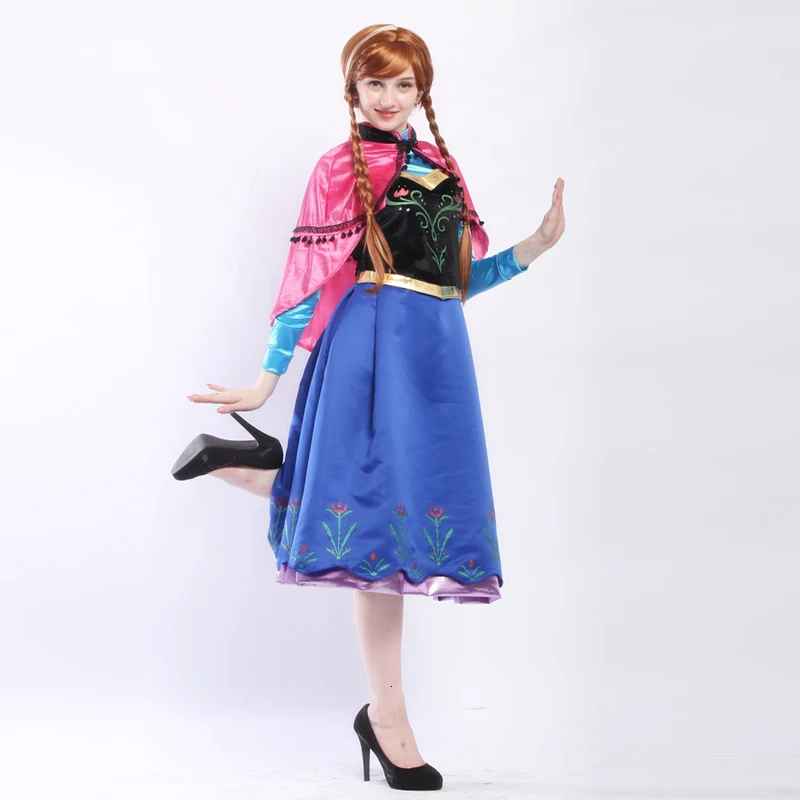 Adult Anna Elsa Dress Aladdin's Goddess Jasmine Cosplay Party Princess Dress wonder woman costume