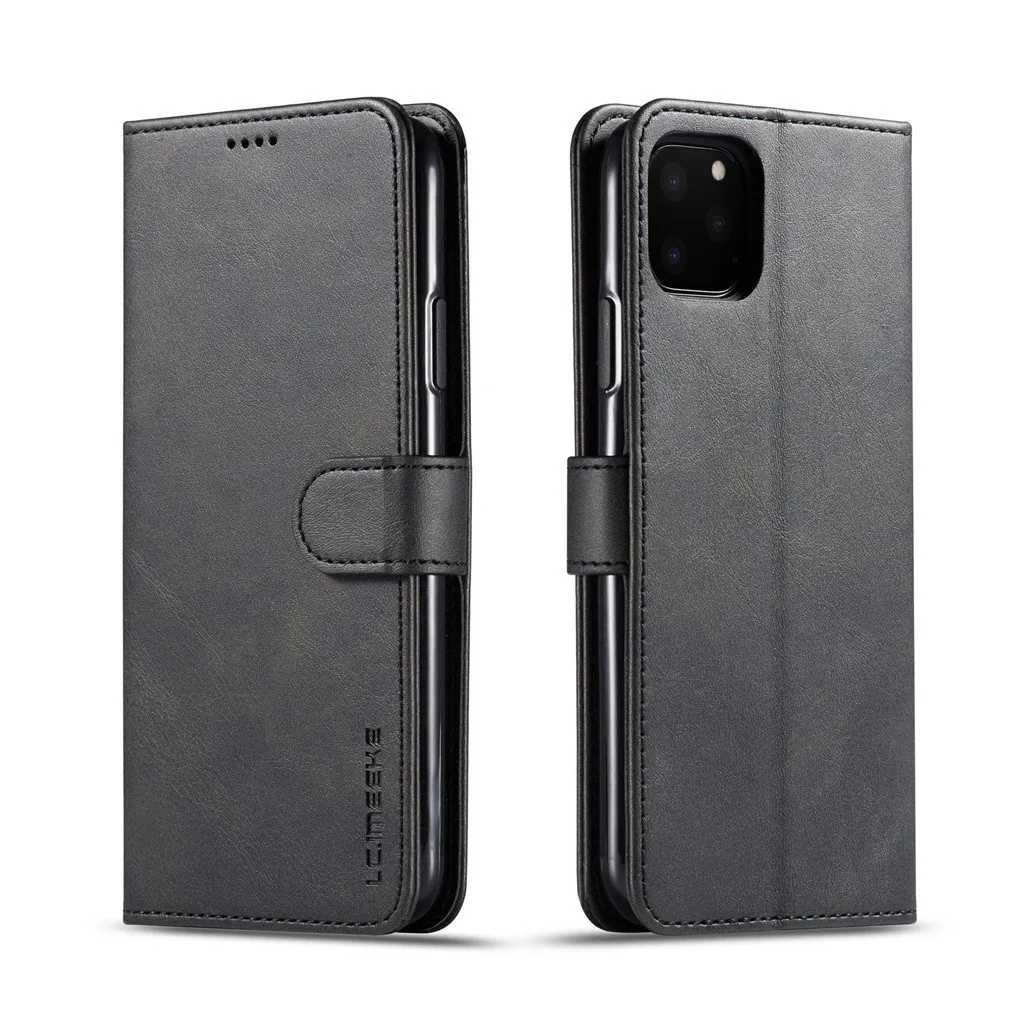Wallet Case Leather Magnet Flip Cover Case With Card Slot Stand Leather phone Case For iPhone 11 Pro Anti-scratch Phone Case