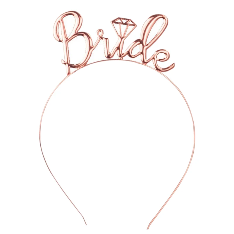 Rose Gold Bride To Be Tiaras and Crowns Headband Wedding Hair Accessories Jewelry Crown Tiara Women Party Hairbands Gifts | Украшения и