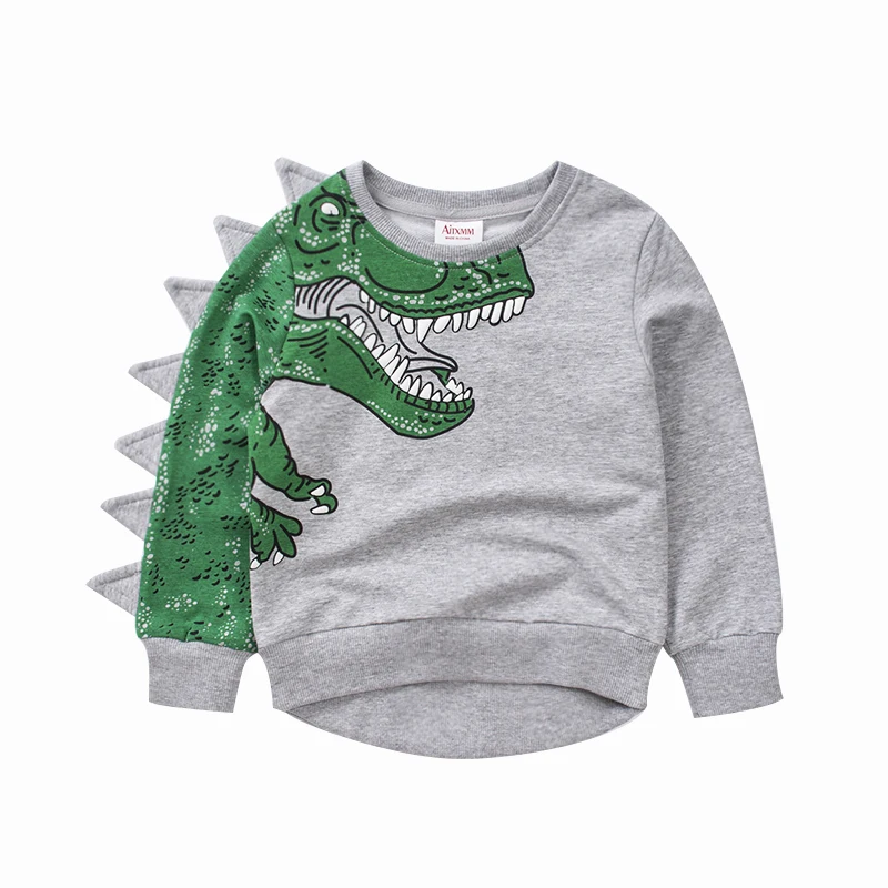 Года, весенняя одежда для маленьких мальчиков хлопковый пуловер с длинными рукавами и рисунком динозавра, пальто+ штаны детский спортивный костюм из 2 предметов для мальчиков, комплект одежды, От 2 до 8 лет