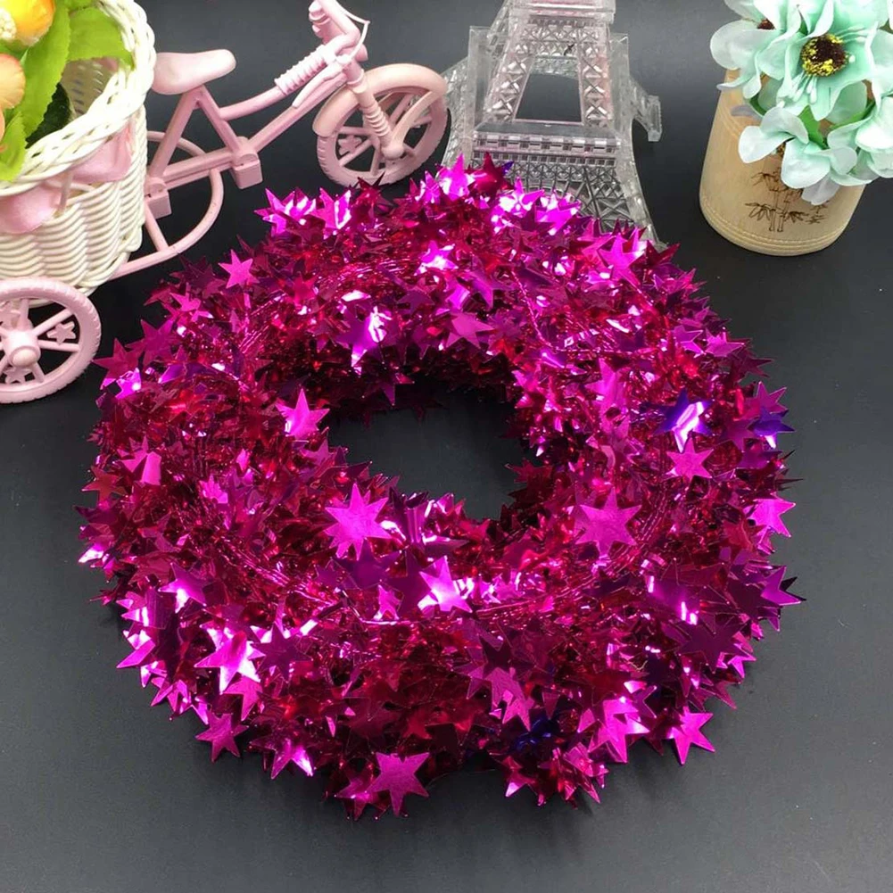 

10 Pcs Multi-color Christmas Tree Strips Wire Stars Christmas Decorations for Home Party Ornaments