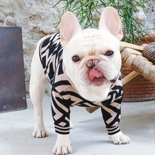 Совершенно модный свитер для собак, FF с буквенным принтом, Французский бульдог Мопс Шнауцер Пудель теплый свитер Vip дропшиппинг