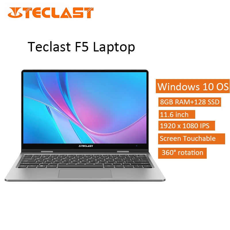 

11.6 inch Teclast F5R Touch screen Laptop Rotation Intel Windows 10 OS Intel Quad Core 1.1GHz CPU 8GB RAM 256GB SSD Notebook