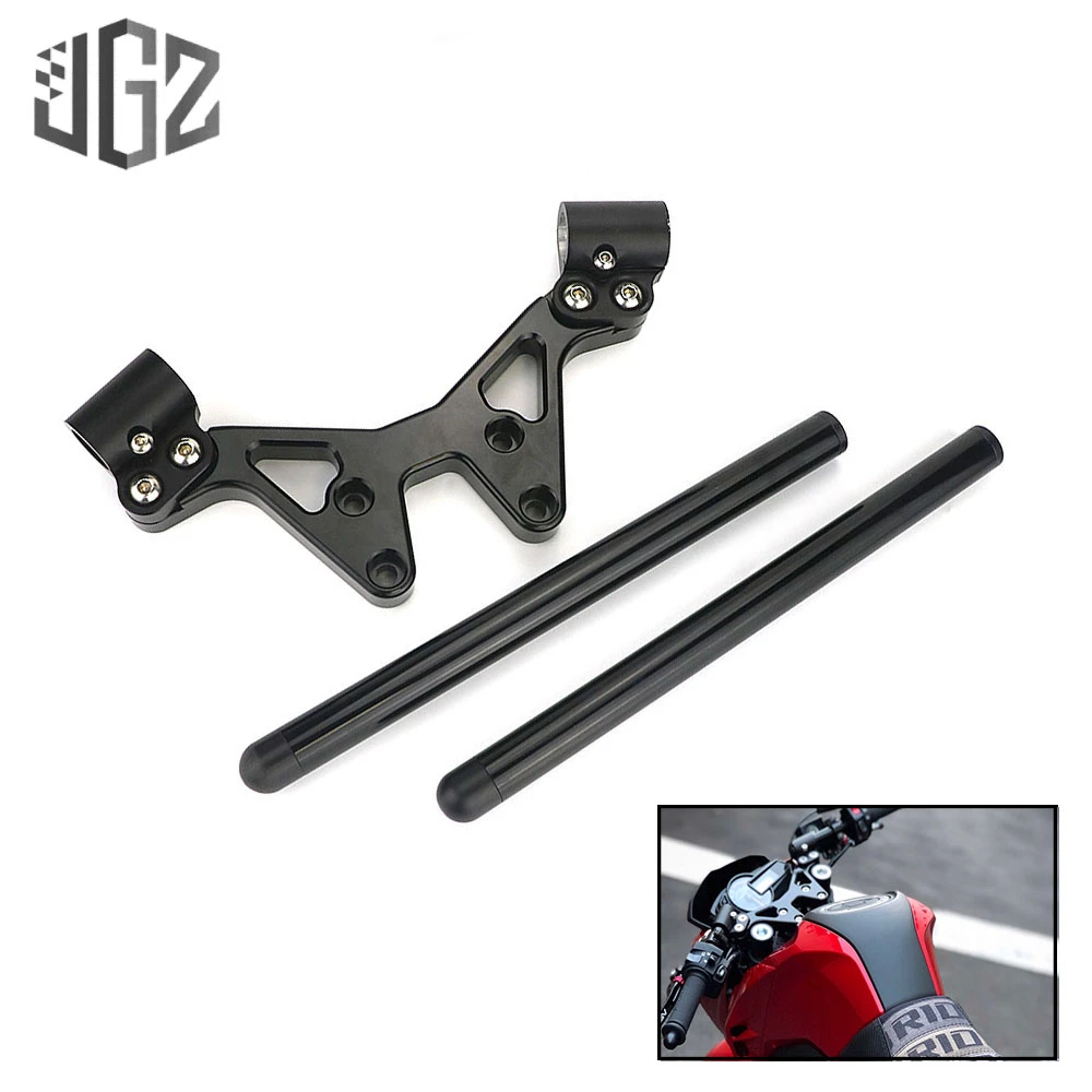 Black Faucet Handlebar Assembly Motorcycle Cnc Aluminum Handle Bar Tube