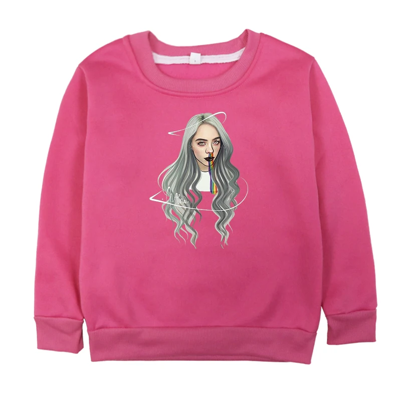 Hoodies 13 Новинка года; толстовки для маленьких девочек; сезон зима-весна-осень; детские толстовки с капюшоном; Billie Eilish; толстовка с длинными рукавами; детская футболка; одежда - Цвет: Hoodies 13