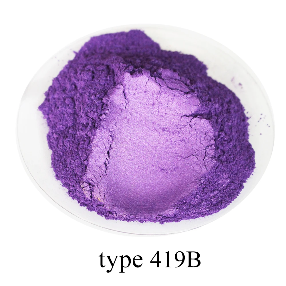 Mica Powder Pigment Pearl Powder Colorant Acrylic Paint for Crafts Arts Automotive Paint Soap Dye Colorant Type 419B 50g Purple