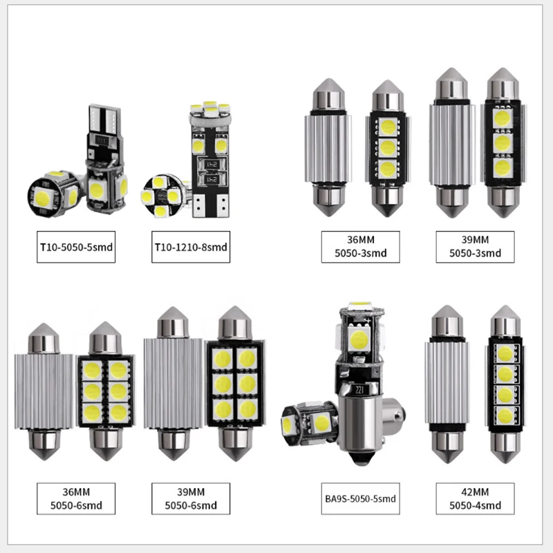 11x Белый СВЕТОДИОДНЫЙ Свет Интерьер Пакет Комплект для 2010-2013 мазда3 лампы для чтения бардачок Карта Купол номерного знака огни Автомобильный светодиодный