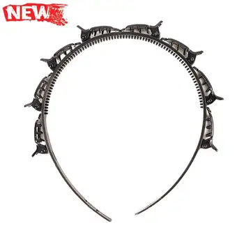 

Double Bangs Hairstyle Hairpin Headband for Women Double Bangs Clip Hair Band Hollow Woven Bangs Headband Wedding Jewelry