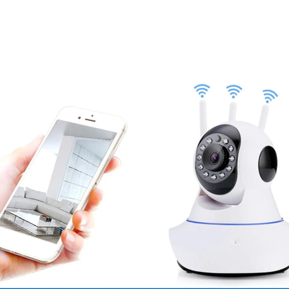 

YT6110 Signal Stable Wireless Surveillance Camera 720P 1080P HD Three-antenna Card Shaking Head Remote Camera 3.6 MM Lens