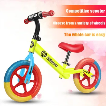 

Children's No Pedal bicycle boy 14 inchs 2-7 years old bicycle Balance stroller boys and girls single Toddler bicycle#C4
