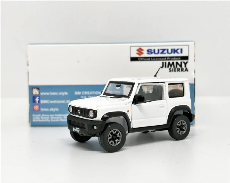 1: 64 BM Creations Suzuki Jimny(JB74) средний серый LHD белый RHD литье под давлением модель автомобиля