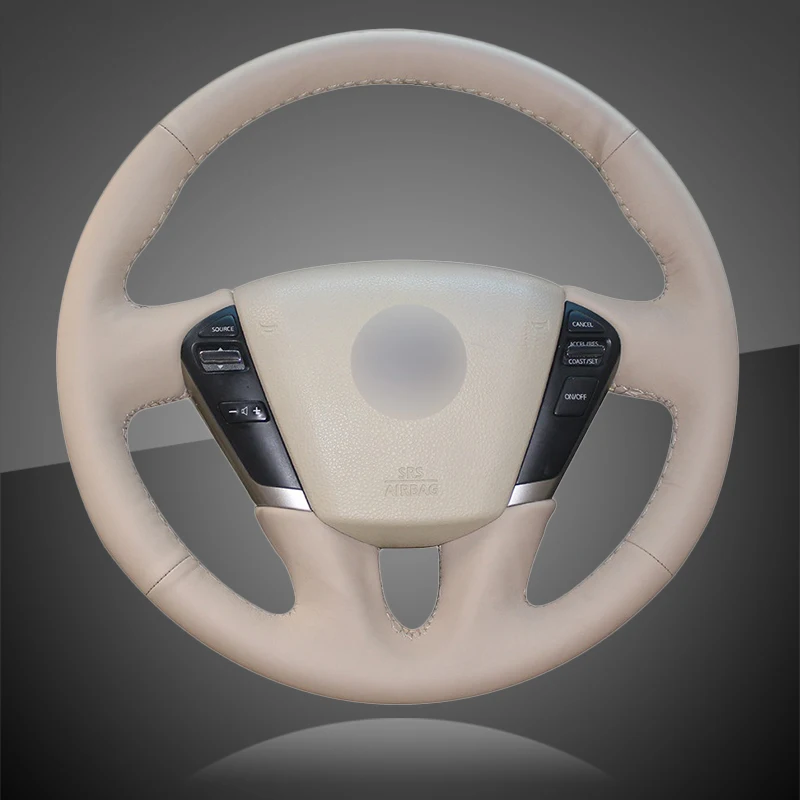 Ручная швейная Автоматическая Оплетка на рулевое колесо Крышка для Nissan Teana 2008 2012