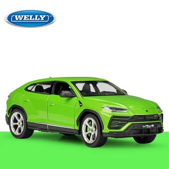 

Welly 1:24 Diecast Urus SUV Yellow Red Green White Sport Cars High Simulation Vehicle Alloy Metal Model Car