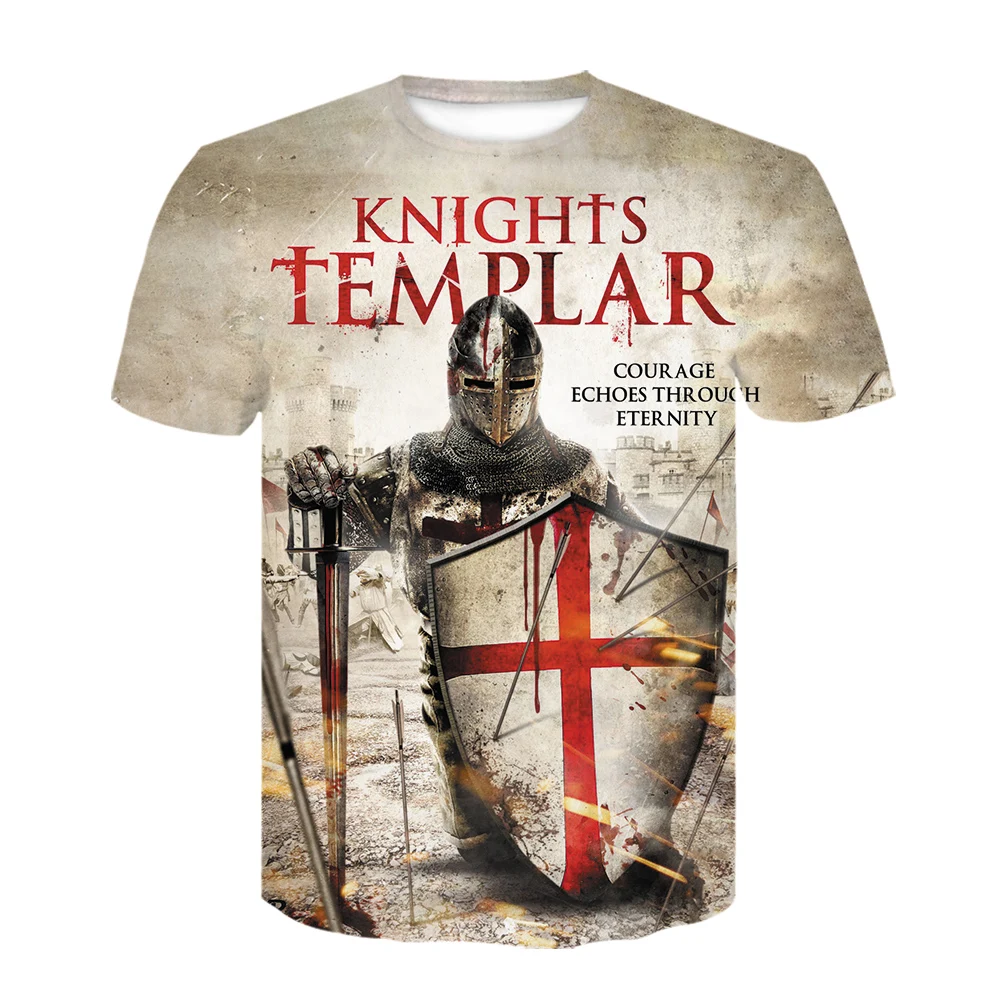 Мужская футболка с короткими рукавами Knights Armor Повседневная летняя уличная