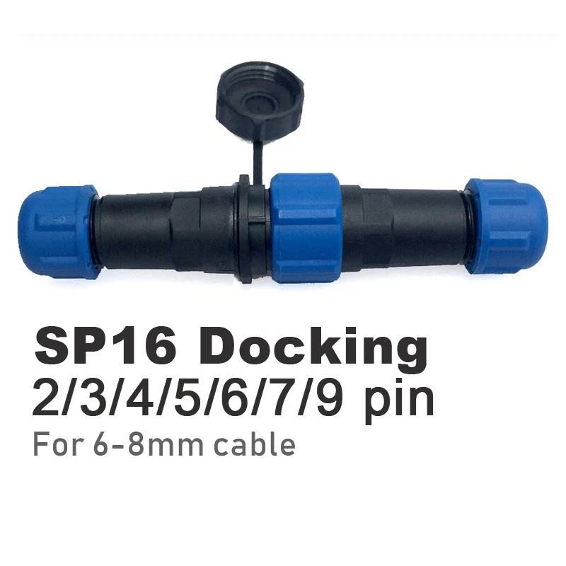 

ip68 waterproof cable connector sp16 2p 3p 4p 5p 6p 7p 9p docking plug&socket male and female