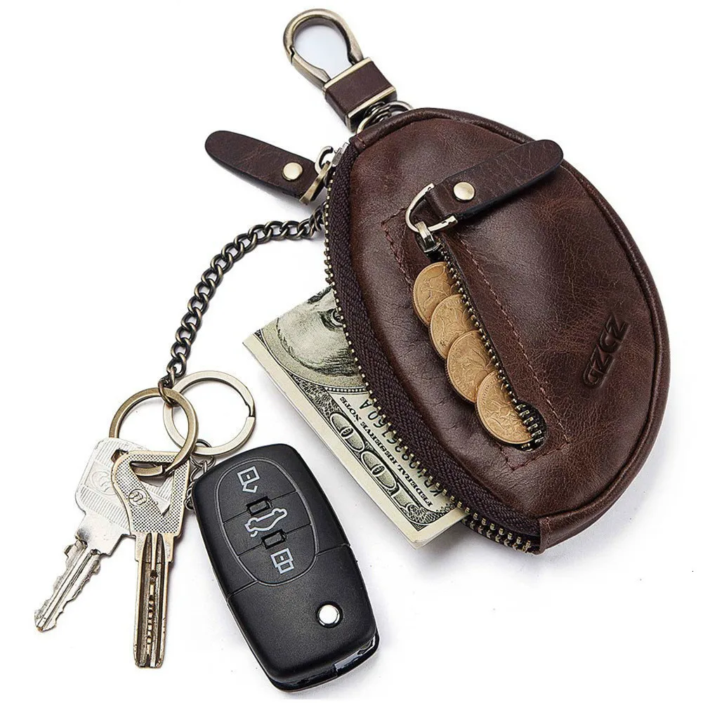 

horse Leather Automobile rubber Key chain holders Package Leisure Time Small Package Cowhide Key Buckle cover car keys case