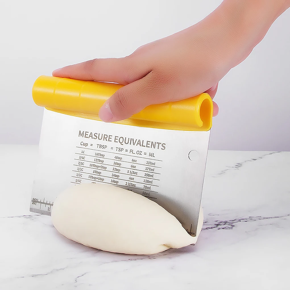 Dough Scraper Home Bakery Stainless Steel Dough Bread Noodle Pizza Chopping Scraping Board