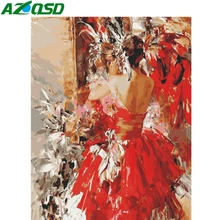 AZQSD 40x50 см DIY краски по номерам для взрослых портрет масляные краски ing по номерам холст краски ing комплекты, украшение для дома