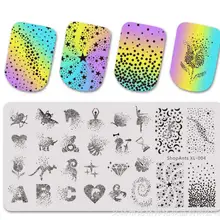 Новые пластины для штамповки ногтей из нержавеющей стали, цветы для дизайна ногтей, сделай сам, наклейки для ногтей, аксессуары для трафаретов, инструмент