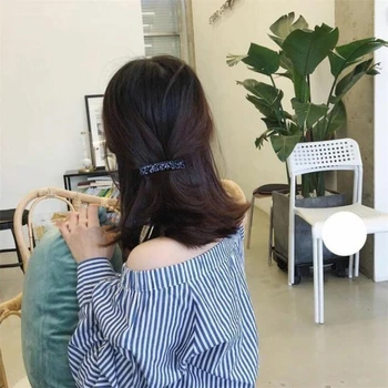 Sweet Color Crystal Spring Hair Clips Pins Handmade Beads Hair Barrettes For Women Girl Fashion Simple Hair Accessories Headwear 3