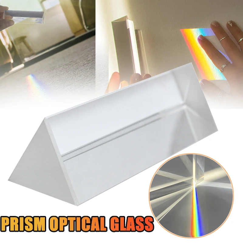 Triangular Prism Optical Prisms Refracted Light Spectrum Educational Instrument 