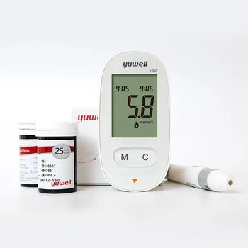

580 Blood Glucose Meter Diabetic Blood Sugar Detection Glucose Meter Household 580+50 test paper +50 blood collection needle
