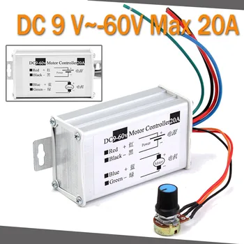 

New 12V 24V 20A Max. PWM DC Motor Stepless Variable Speed Controller 25kHz Switch Hot Sale