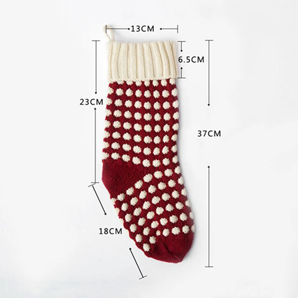 1 шт., Рождественский праздничный вязаный носок, висящий крючком, в наличии, декоративное украшение, рождественские носки, лучший подарок