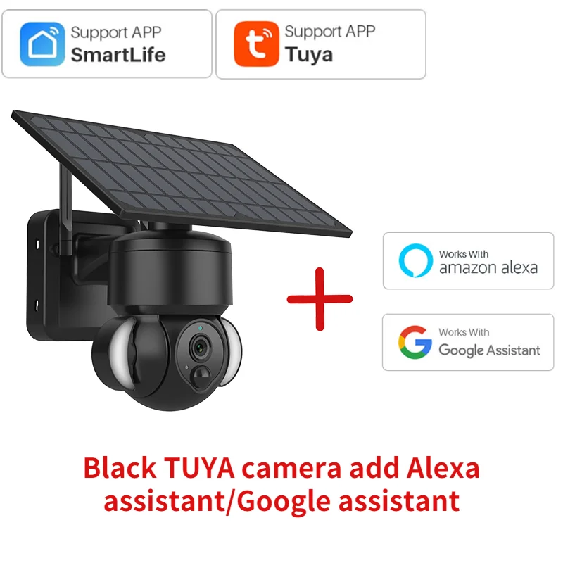 cheap home security cameras INQMEGA TUYA Camera with Solar Panel, PIR Motion Detection, Can Be Installed Separately, Video Surveillance CCTV Supports Alexa cheap outdoor security cameras Surveillance Items