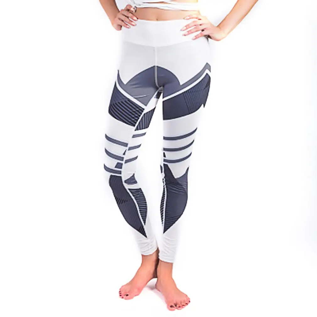 

Fashion Printed Pattern Women Fitness Sports Running Pants Quick Drying Breathable Tight Yoga Leggings Trousers Sportswear