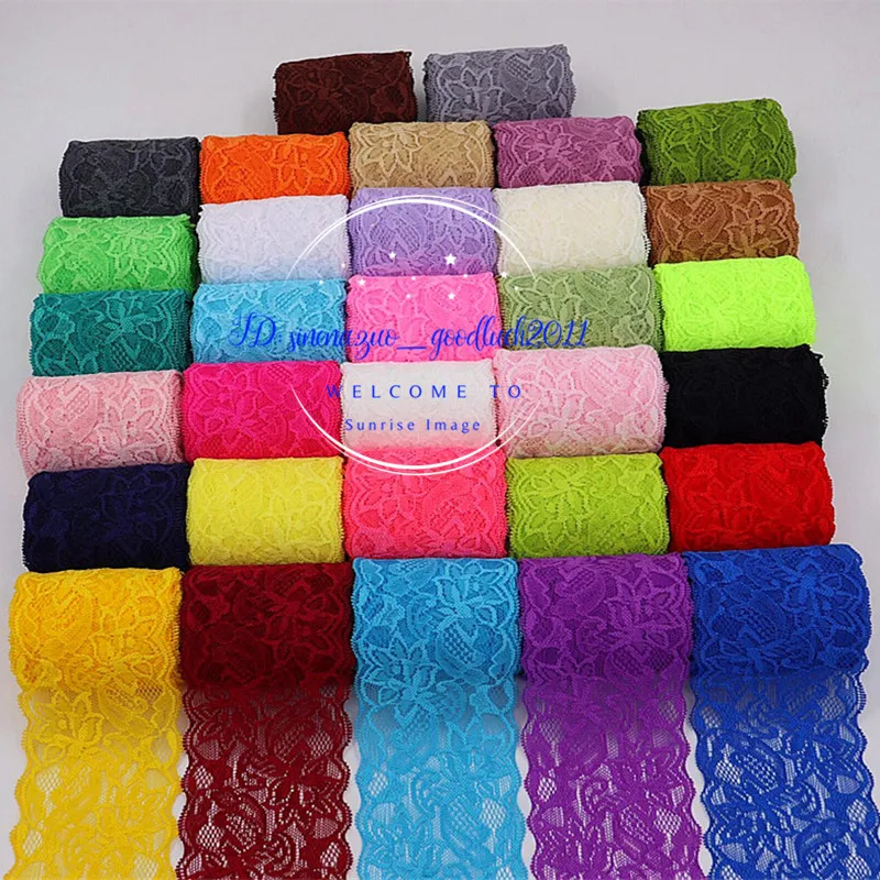 

1 Yard, Flower Stretch Lace Trim Ribbon Elastic Fabric Net Sewing Dress Skirt DIY Handicrafts DIY FL108