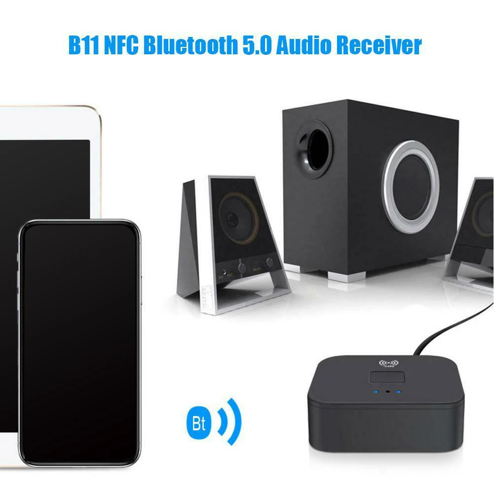 Стабильный аудио адаптер автомобильный Aux USB динамик NFC 2RCA Двойные каналы для телефона Портативный беспроводной Bluetooth музыкальный ресивер домашний ТВ