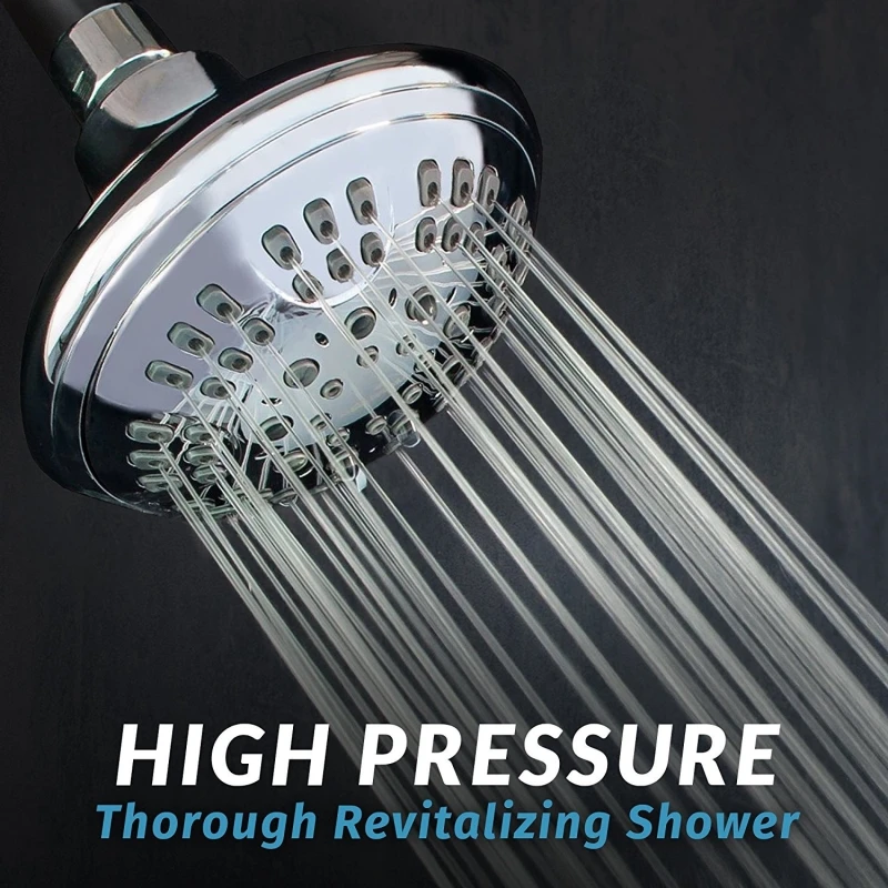6 Function Multifunction Pressurized Water-saving Rotating Top Sprinkler Shower Head