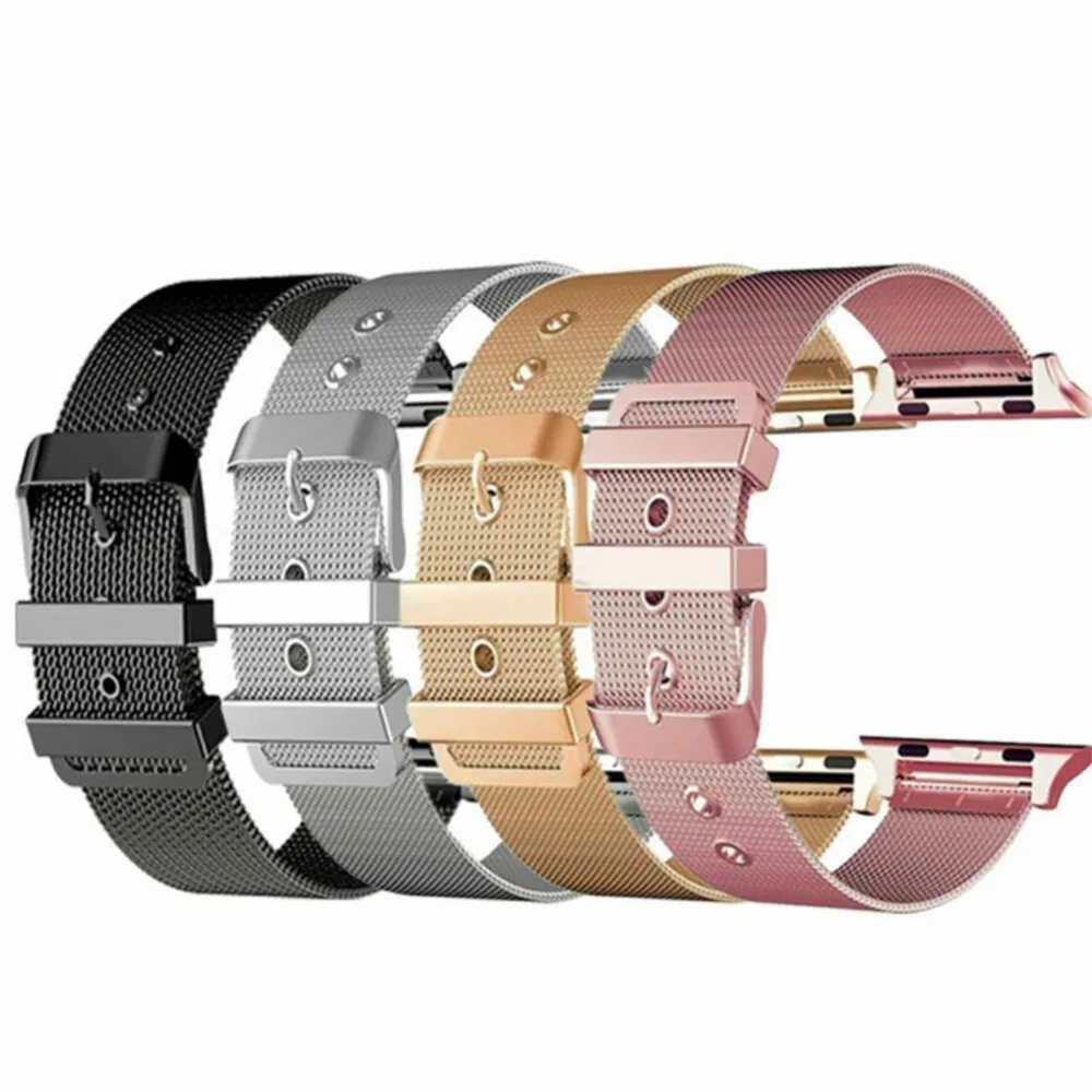 Миланский Браслет-петля для Apple Watch, ремешок серии 5/4, 40 мм, 44 мм, ремешок из нержавеющей стали для iwatch, 3 ремешка серии 2/1, 38 мм, 42 мм