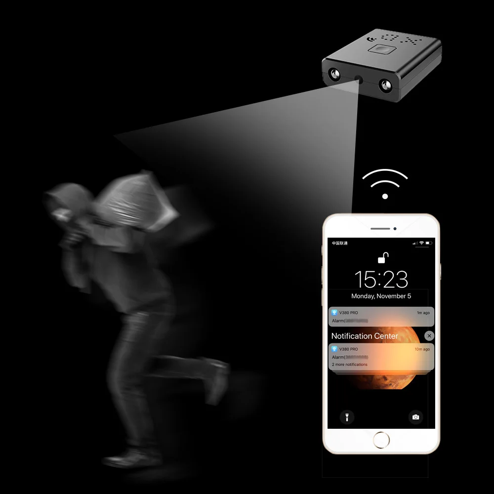 HD мини Wifi камера IR-Cut Cloud Storage IP/камера AP AI камера обнаружения человека Дистанционная сигнализация видеокамера Макс поддержка 128 г