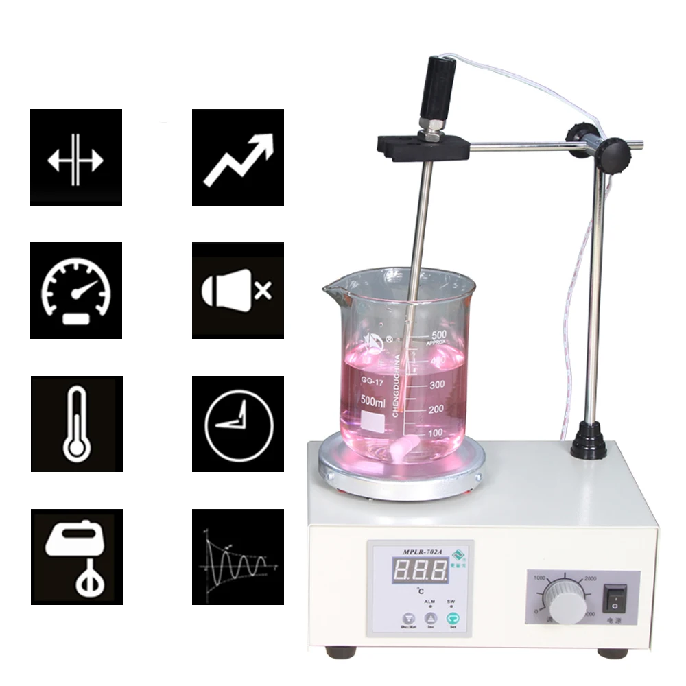 Lab Magnetic Stirrer Mixer Magnetic Spinner Hotplate with Heating Plate 85-2 Digital Magnetic Mixer(Without Beaker