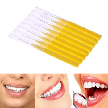 

8pcs Interdental Brush Superfine Toothpicks with Cover Push Pull Tooth Cleaner