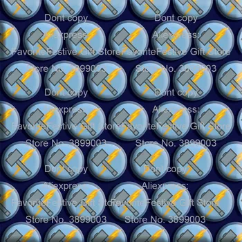 

Thor's Hammer logo Polyester Cotton Fabric for DIY Sewing Doll Clothes hero shirt Hometextile Bedding Set Cushion Cover
