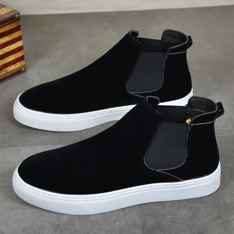 de couro genuíno preto plataforma apartamentos sapatos