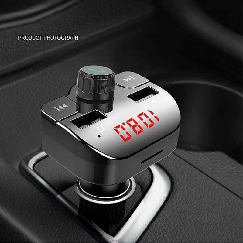 Новинка, Bluetooth, fm-передатчик, Автомобильный mp3 плеер, автомобильный fm-передатчик, Bluetooth, MP3, HD вызов, без потерь, качество звука, двойной USB плеер