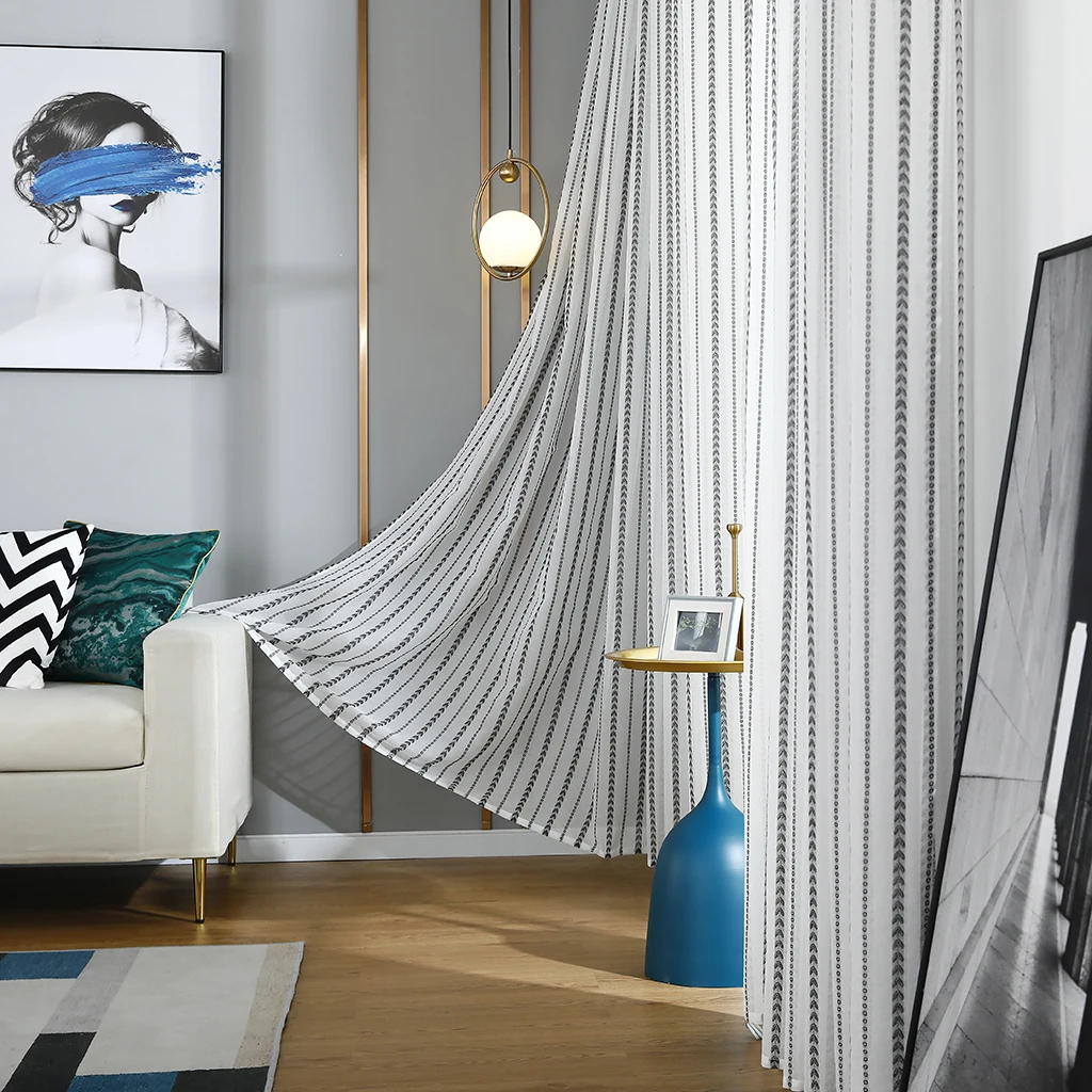 Занавеска для гостиной прозрачная газовая занавеска с сердечком вуаль кухни