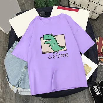 

Dinosaur Printed Women's T-shirt Tops Unisex Batwing Sleeve Female Tshirts 2020 Spring Summer Casual Fashion Loose Lady t shirts
