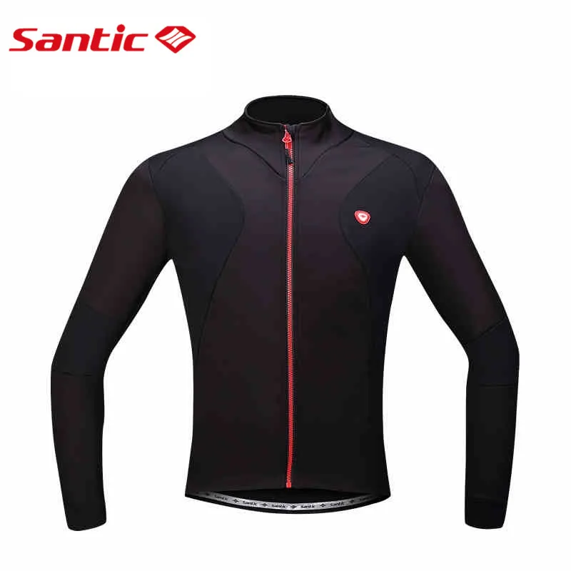 Santic Men Cycling Jackets Windproof MTB Coat Thermal Windproof Cycling Jacket MTB Bike Bicycle Windbreaker Clothes Asian Size