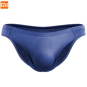 

3pcs Xiaomi Ice Silk Fashion Men Underwear New Mens Seamless Low Waist Solid Short Boxers Pants Thongs Underpant Plus Size L-3XL