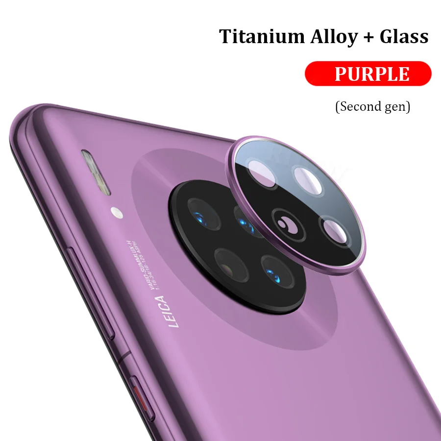 PURPLE Закаленное стекло для камеры huawei mate 30 Pro 5G, металлическое защитное кольцо для объектива камеры, защитная пленка для экрана len huawei mate 30 Pro - Цвет: PURPLE