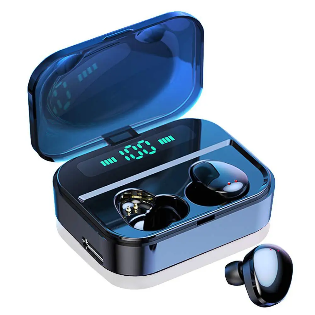 TWS Bluetooth 5.0 Wireless Earphones Waterproof Mini Earbuds Headphones Fingerprint Touch Headset | Электроника