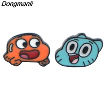 P4193 дунманли милые серьги-гвоздики "удивительный мир Гамбола" для женщин, эмалевые серьги, вечерние ювелирные изделия, подарки для девушек