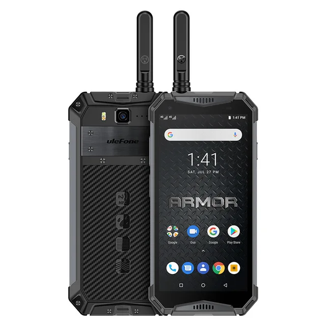 Ulefone Armor 3WT мобильный телефон IP68 Водонепроницаемый 10300mAh 5," FHD+ 6GB+ 64GB Helio P70 Android 9,0 глобальная версия смартфона - Цвет: Черный